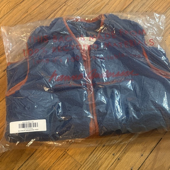 Hanna Andersson Blue and Brown Kids Vest - Picture 3 of 4